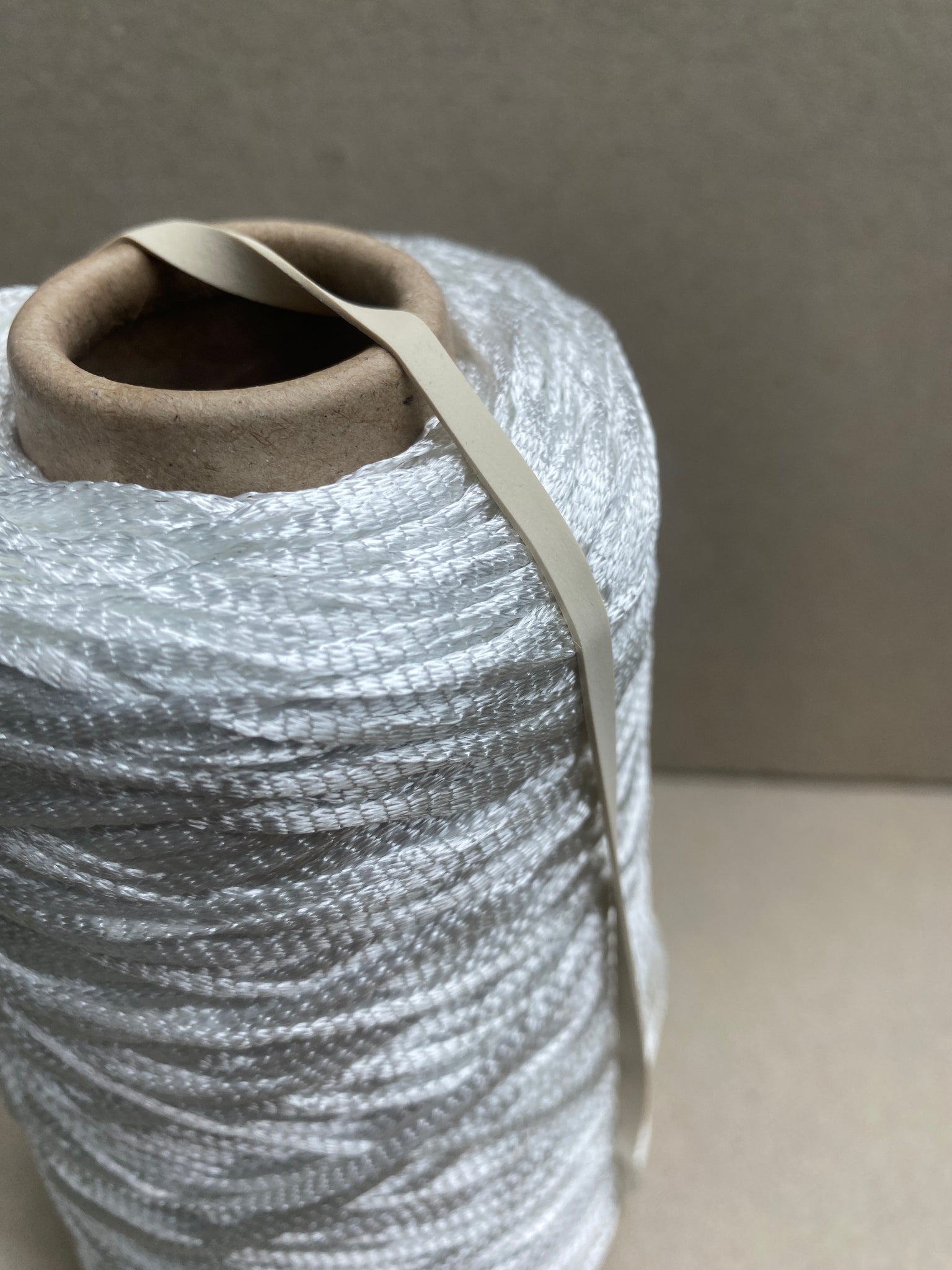 Shiny Knitted Tape - White China